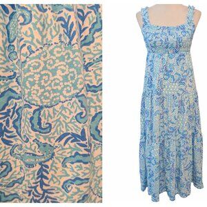 Lilly Pulitzer Girls Size XL Mini Hadly Resort White Goombay Grooves Maxi Dress
